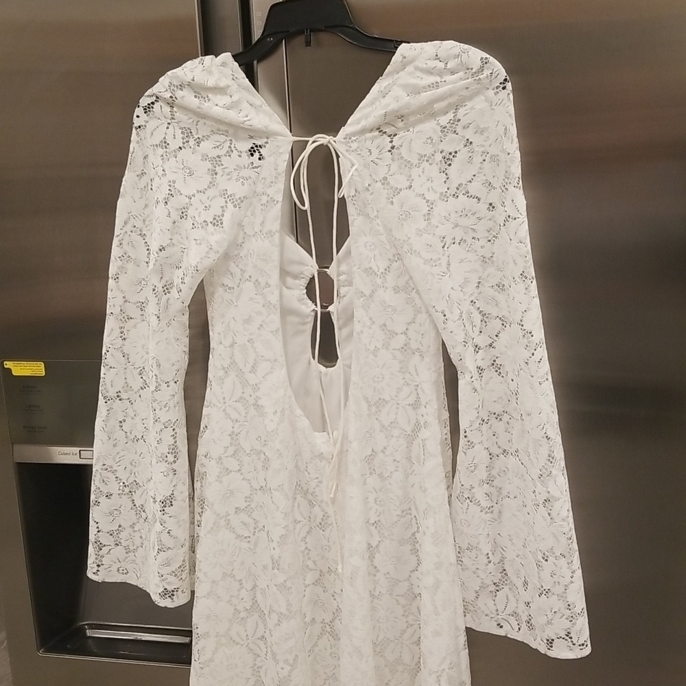💕FOR LOVE AND LEMONS💕 Frances Lace Maxi Dress ~ White Small S NWT - Picture 13 of 16